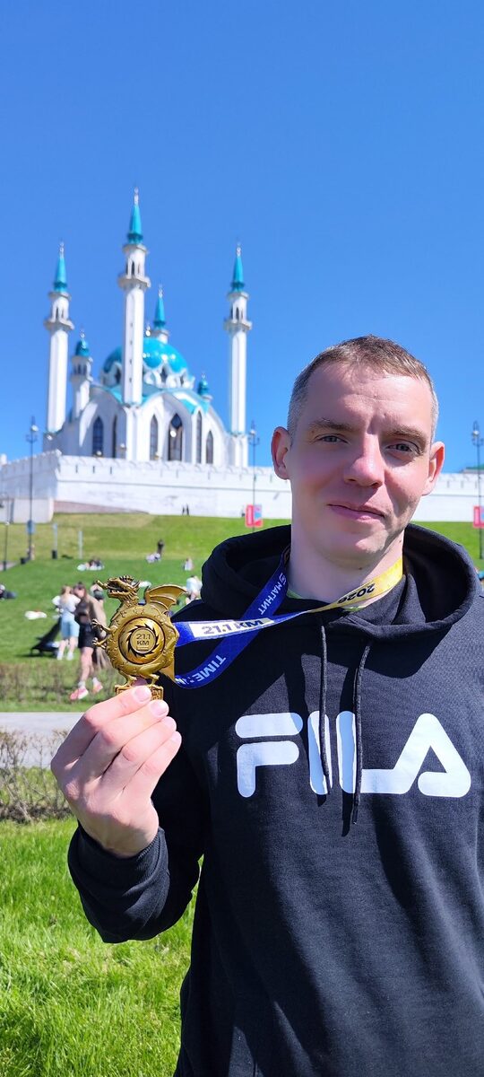 Финиш полумарафона в Казани